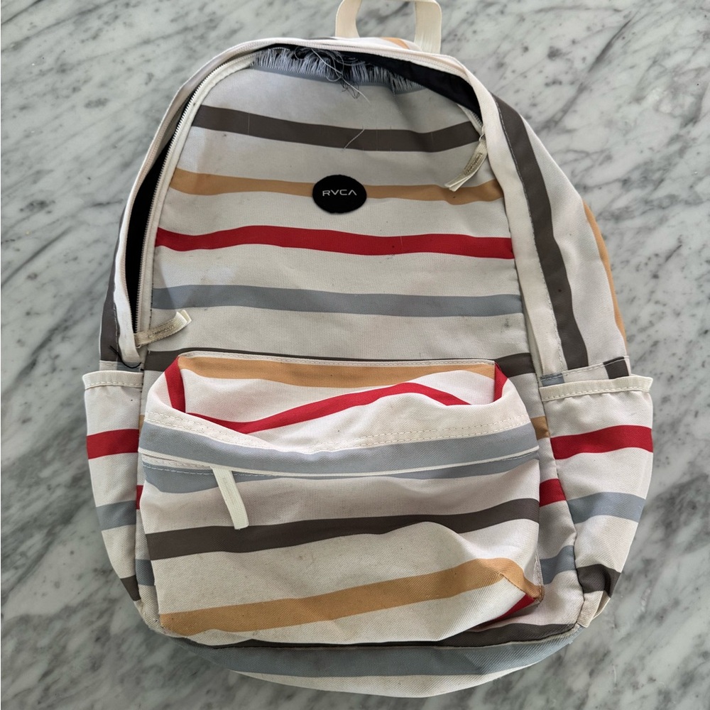 RVCA Multicolor Striped Backpack Needs TLC